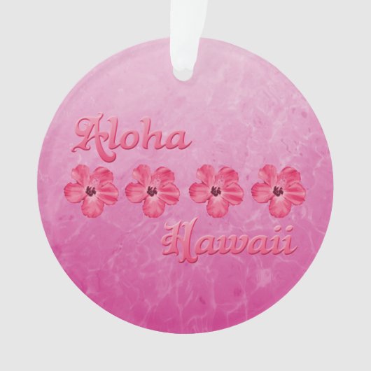 Roze Aloha Hawaï Ornament (voorkant)