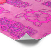 Roze Aloha Hawaii Poster (Hoek)