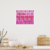 Roze Aloha Hawaii Poster (Keuken)