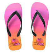 Roze Aloha Palm Teenslippers (Voetbed)