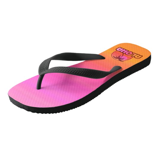 Roze Aloha Palm Teenslippers (Schuin)