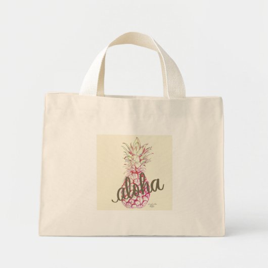 Roze Aloha Pineapple Tas (Voorkant)