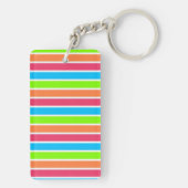 Roze Aloha; Retro Neon Rainbow Sleutelhanger (achterkant)