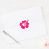 roze aloha ronde sticker (Envelop)
