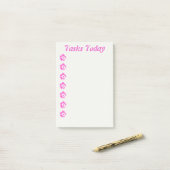 Roze Aloha takenlijst Post-it® Notes (Op bureau)
