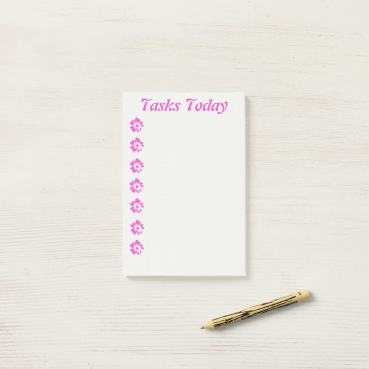 Roze Aloha takenlijst Post-it® Notes (Op bureau)