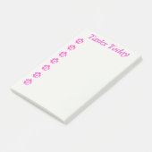 Roze Aloha takenlijst Post-it® Notes (Schuin)