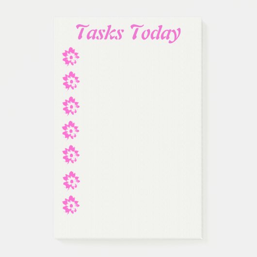 Roze Aloha takenlijst Post-it® Notes (Voorkant)