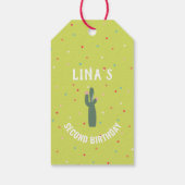 Roze Alpaca Fiesta verjaardag Cadeaulabel (Achterkant)