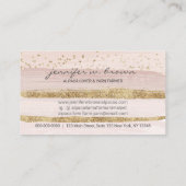 Roze Alpaca met Bloem Visitekaartje (Achterkant)