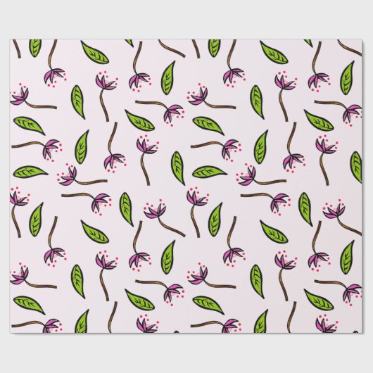 Roze als coupé cadeaupapier (Vlak)