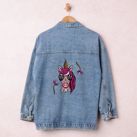 Roze als coupé denim jacket (Hangar)