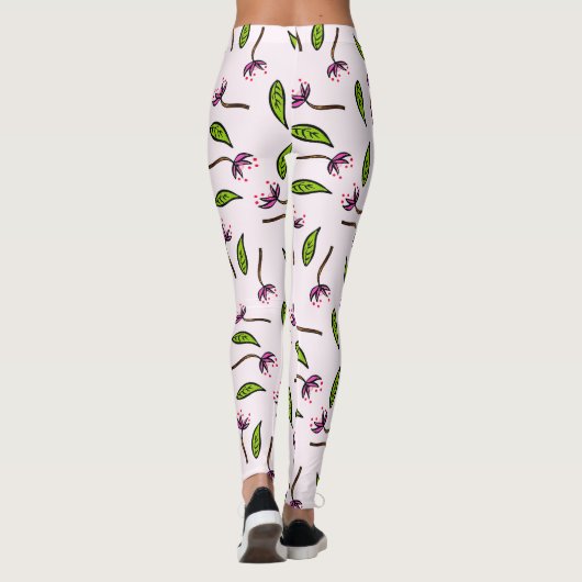 Roze als coupé leggings (Achterkant)