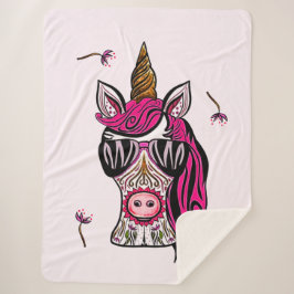 Roze als coupé sherpa deken