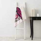 Roze als coupé sherpa deken (In situ)