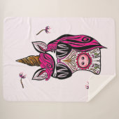 Roze als coupé sherpa deken (Voorkant (horizontaal))