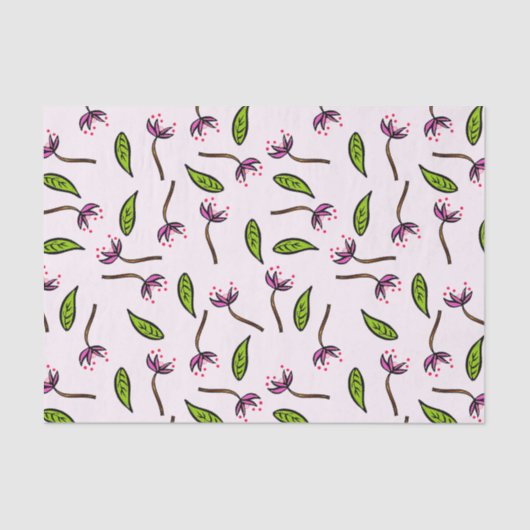 Roze als coupon B Tissuepapier (Voorkant)