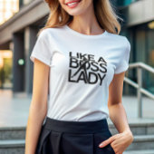 Roze als een baas dame t-shirt