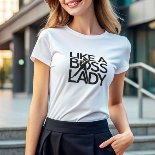 Roze als een baas dame t-shirt