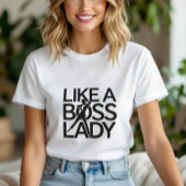 Roze als een baas dame t-shirt