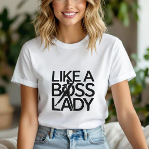 Roze als een baas dame t-shirt
