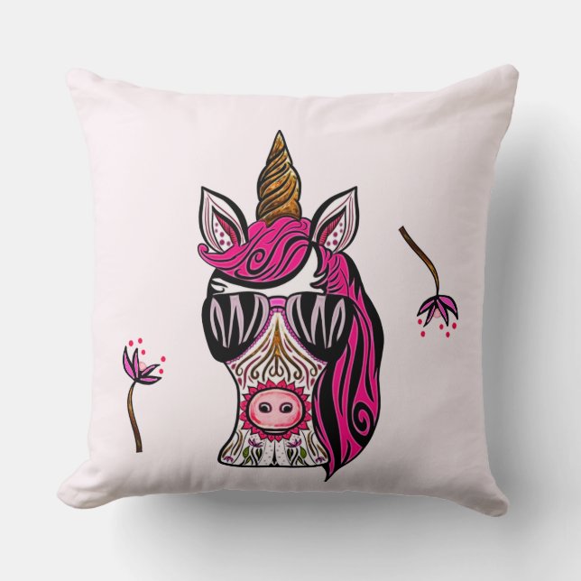 Roze als waarmerk kussen (Voorkant)