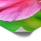 Roze Alstroemeria Lily Flowers Waterverf Style Poster (Hoek)