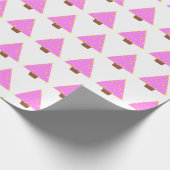 roze alternatieve kerstboominslag papier (Hoek)