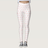 Roze Alto Clef Muziek Leggings (Voorkant)