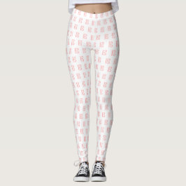 Roze Alto Clef Muziek Leggings