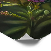 Roze Alyssum Bloem Kunstprint Poster (Hoek)