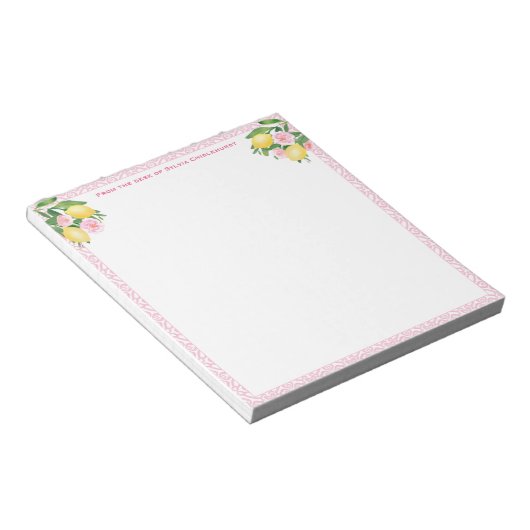  roze Amalfi citroenen | Van het bureau van Notitieblok (Schuin)