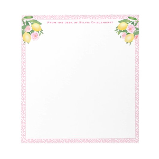  roze Amalfi citroenen | Van het bureau van Notitieblok (Voorkant)