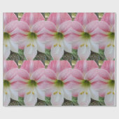 Roze amarylis cadeaupapier voor verpakkingsdoelein (Vlak)
