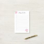 Roze Amaryllis Bloem Dingen Om Te Doen Post-it® Notes (Op bureau)