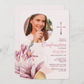 Roze Amaryllis Foto Religieuze Kaart (Voorkant / Achterkant)