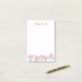 Roze Amaryllis op Witte Taken Post-it Notities Post-it® Notes (Op bureau)