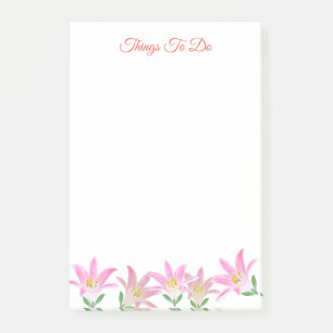 Roze Amaryllis op Witte Taken Post-it Notities Post-it® Notes