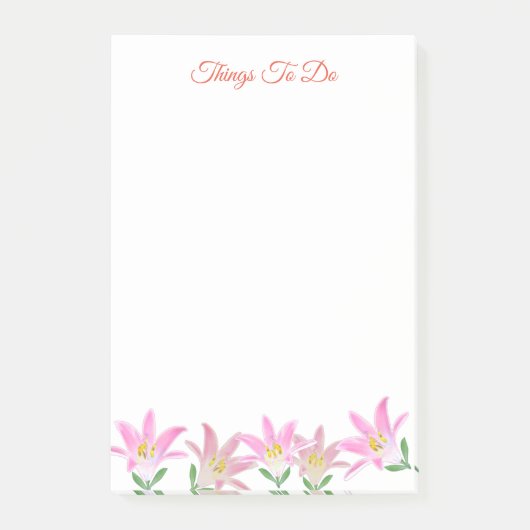 Roze Amaryllis op Witte Taken Post-it Notities Post-it® Notes (Voorkant)