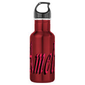 Roze Amelia Girls Name Logo Waterfles (Voorkant)