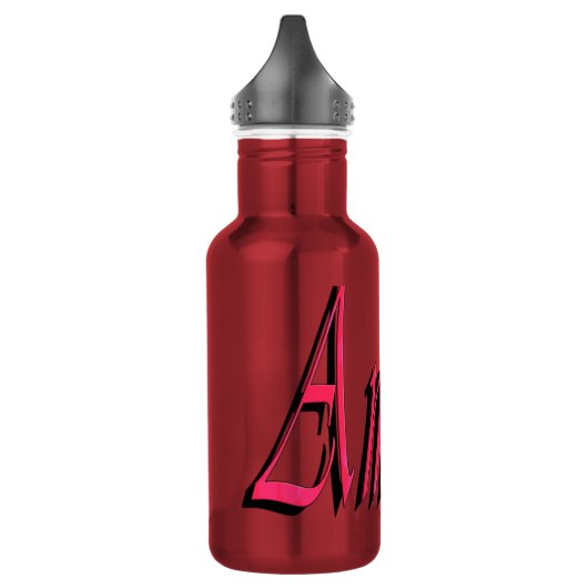 Roze Amelia Girls Name Logo Waterfles (Links)