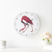 Roze Amerikaanse Flamingo Audubon  Art Bird Grote Klok (Huis)