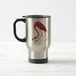 Roze Amerikaanse Flamingo Audubon Vogel  Kunst Reisbeker