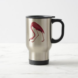 Roze Amerikaanse Flamingo Audubon Vogel Kunst Reisbeker