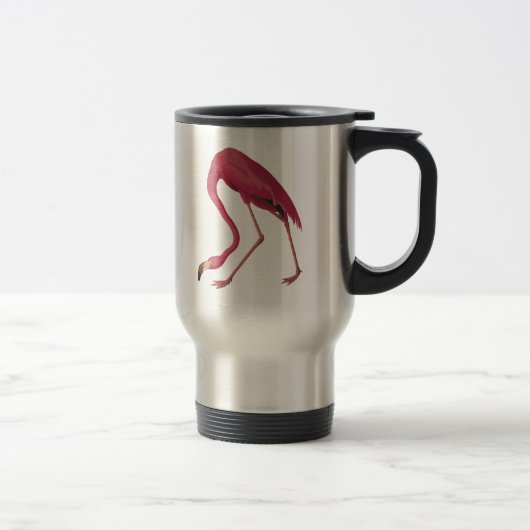 Roze Amerikaanse Flamingo Audubon Vogel  Kunst Reisbeker (Rechts)
