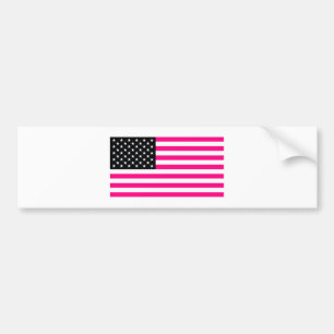 roze amerikaanse vlag bumpersticker