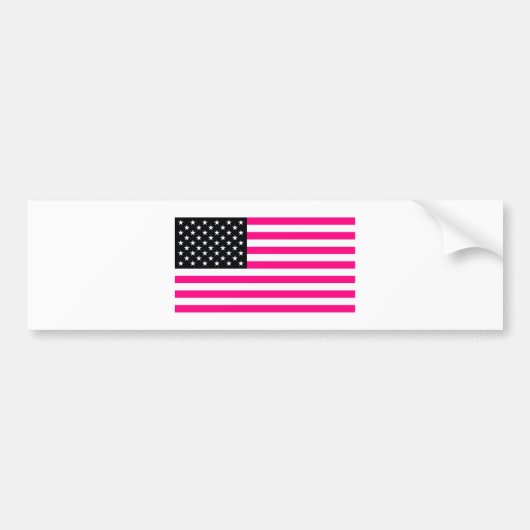 roze amerikaanse vlag bumpersticker (Voorkant)