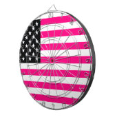 roze amerikaanse vlag dartbord (Voorkant Rechts)