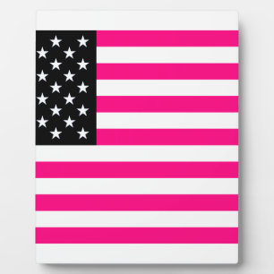 roze amerikaanse vlag fotoplaat