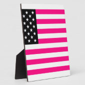 roze amerikaanse vlag fotoplaat (Zijkant)